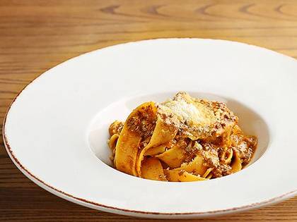 Papardelle with Bolognese sauce