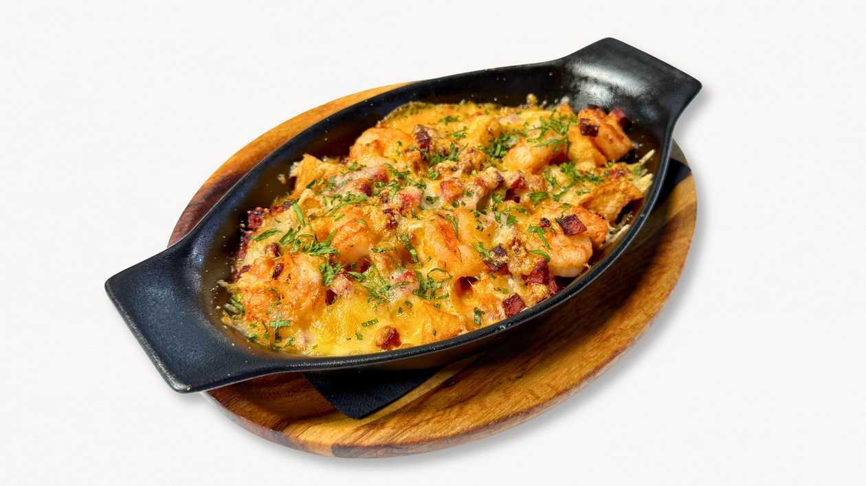 Prawn & Chorizo Potato Bravas