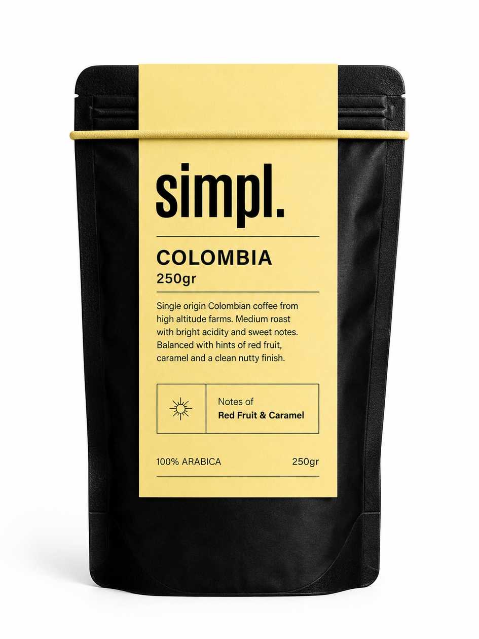 Columbia Single Origin Coffee Beans 250gr