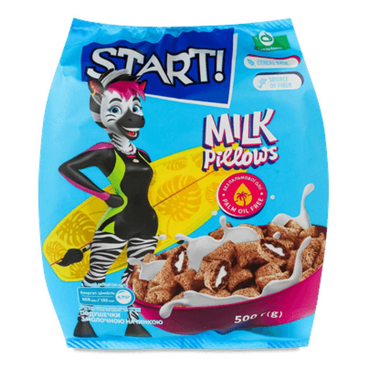 Подушечки Start з молочною начинкою (500г)