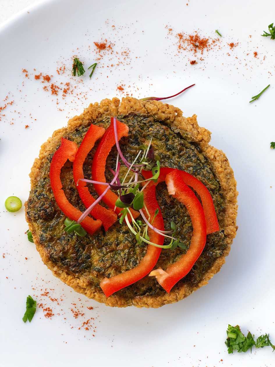 Tarta cu ciuperci negre si spanac