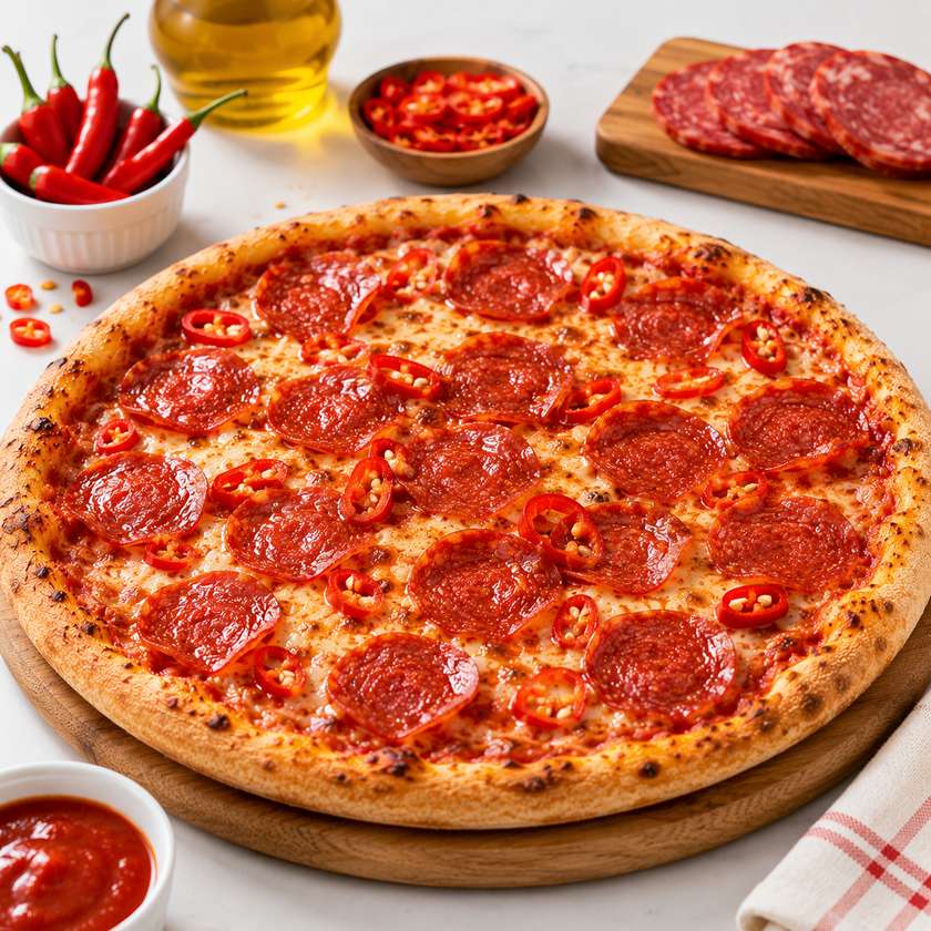Pizza Salame Picante clasica 30 cm