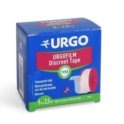 URGO FILM TRANSPARENTNÍ NÁPLAST 2.5CMX5M NOVÁ