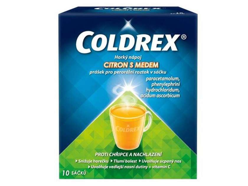 COLDREX HORKÝ NÁPOJ CITRON S MEDEM 750MG/10MG/60MG POR PLV SOL SCC 10 II