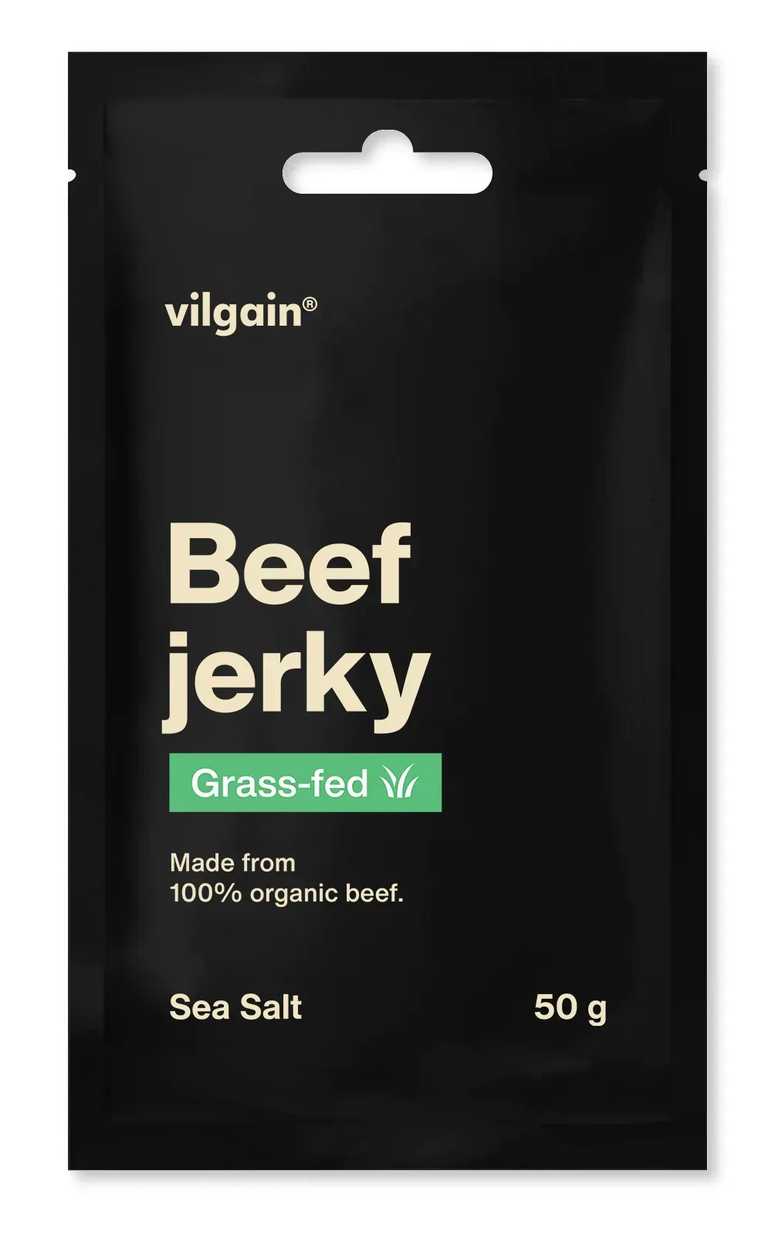 VILGAIN GRASS-FED HOVĚZÍ JERKY BIO MOŘSKÁ SŮL 50G