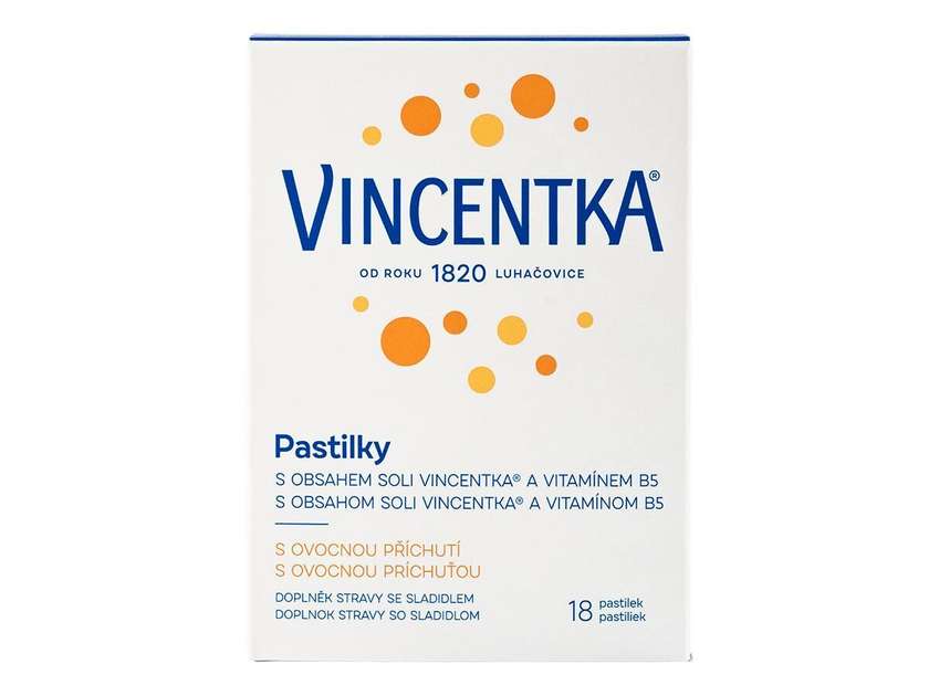VINCENTKA PASTILKY OVOCNÉ 18KS