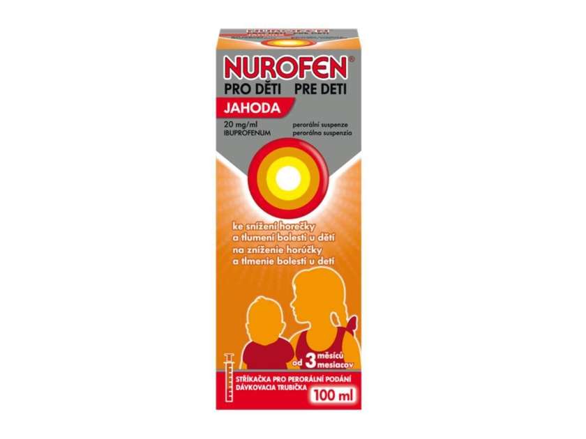 NUROFEN PRO DĚTI JAHODA 20MG/ML POR SUS 100ML II