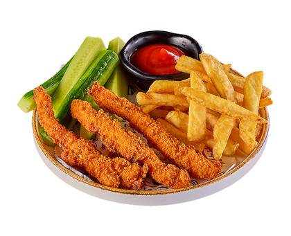 KIDS MENU WITH CHICKEN FINGERS