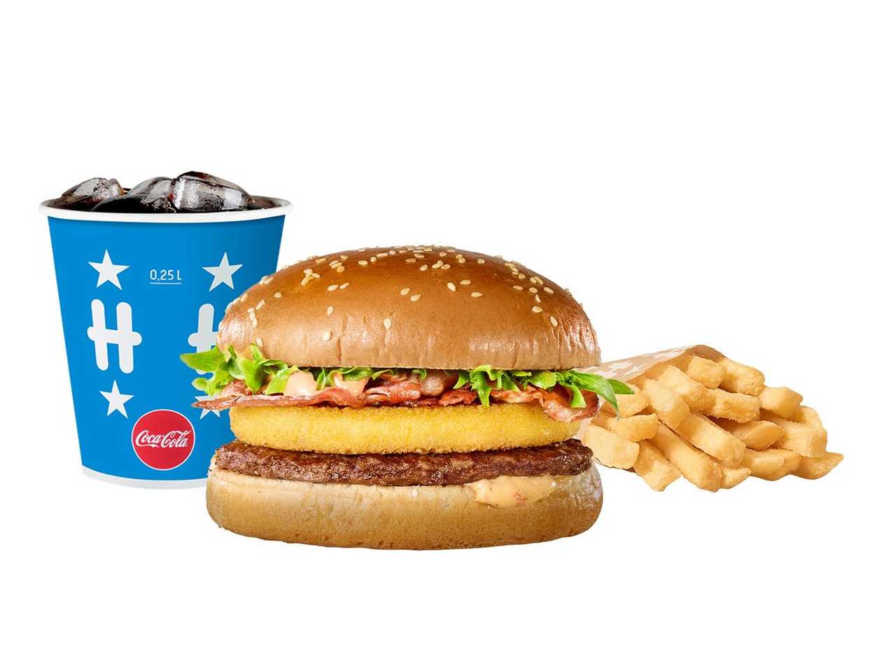 Truffle Bacon Burger meal
