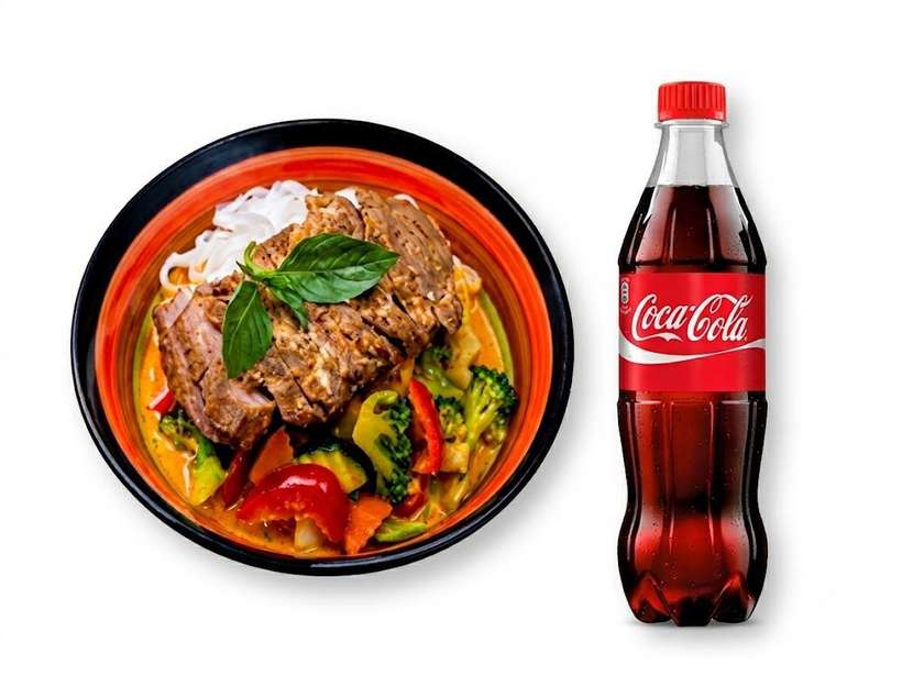 Pho curry + Coca-cola