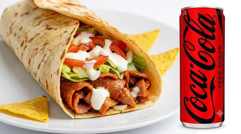 Kebab z serem + Coca-Cola