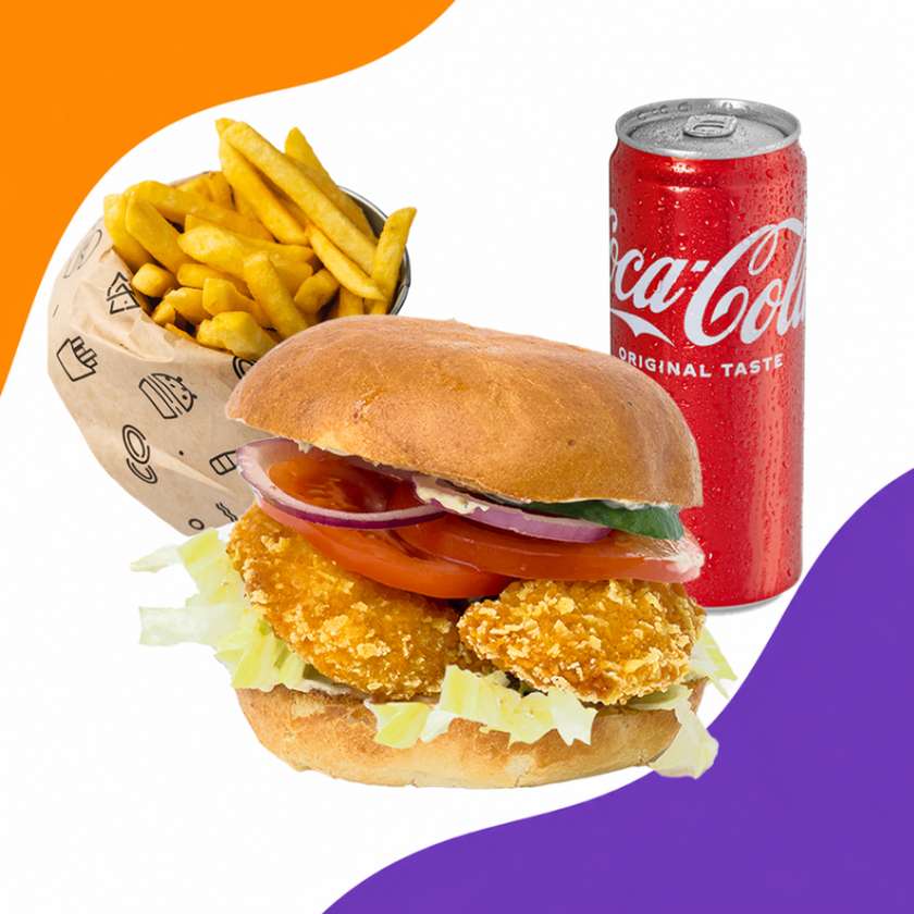 Zestaw Burger Classic + frytki + Coca-Cola