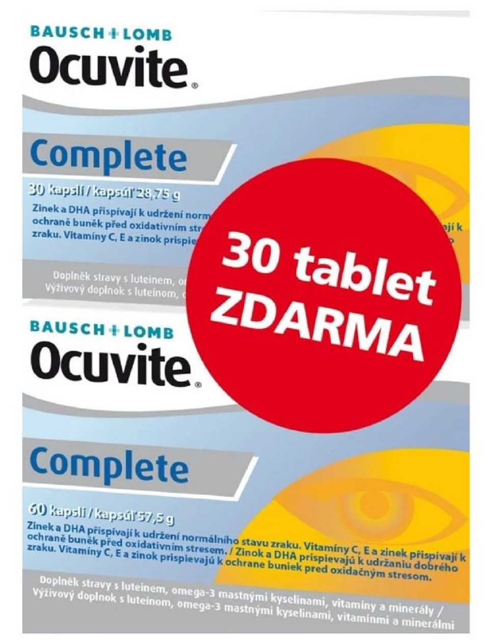 Ocuvite Complete 60+30 Capsules FREE