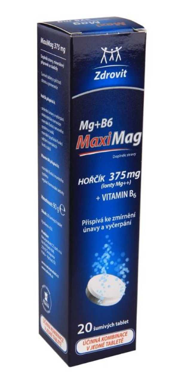ZDROVIT MAXMAG Magnesium 375 mg + B6 20 Effervescent Tablets