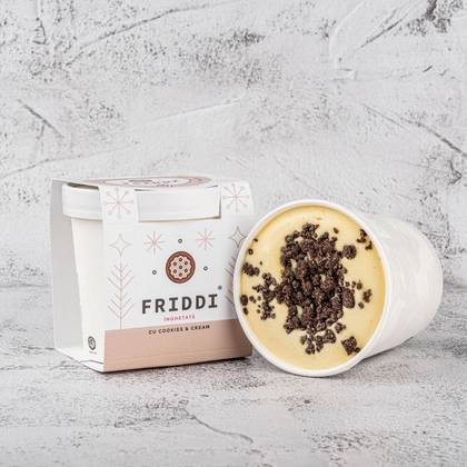 Pahar 250g - Cookies and cream | Gelato | Lapte Bio
