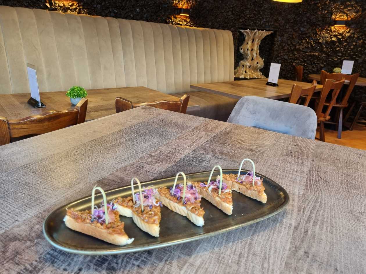 Sandwiches with Red Pesto and Serrano Ham