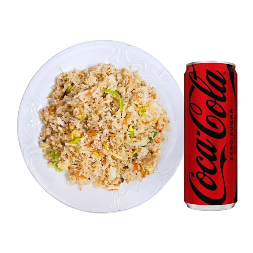 Smažená rýže se zeleninou + Coca Cola