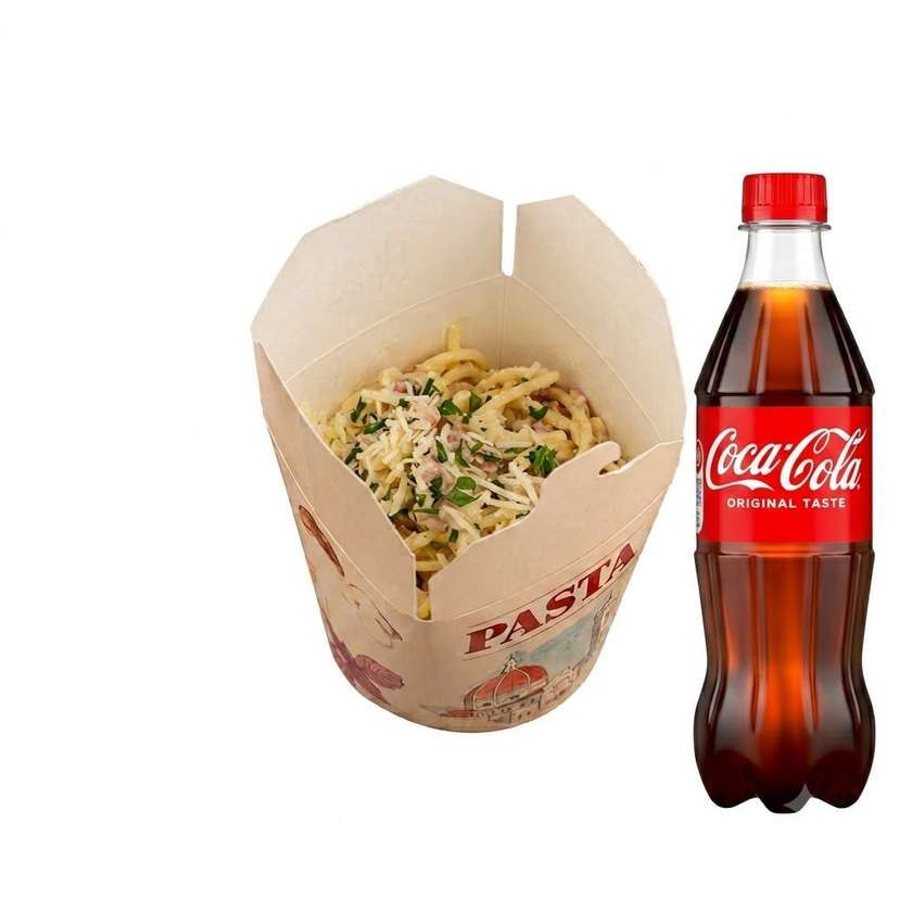 Spaghetti Carbonara + Coca-Cola
