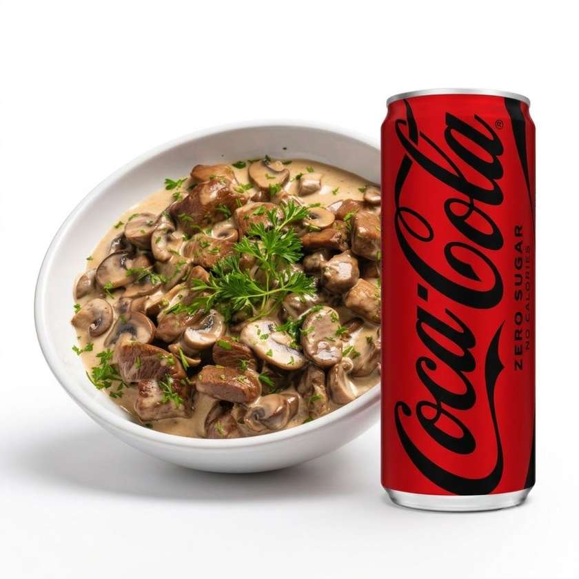 Mushroom Lamb + Coca Cola