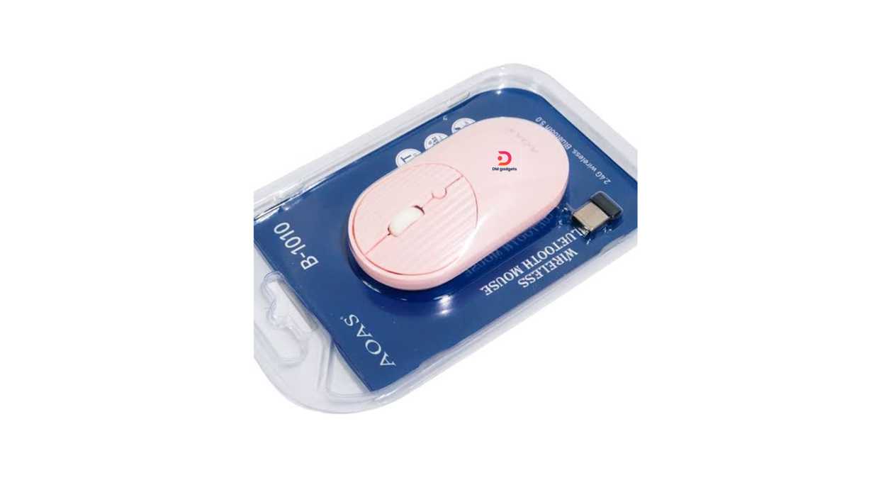 #629D2#AOAS®B-1010 Wireless Bluetooth Mouse – Pink