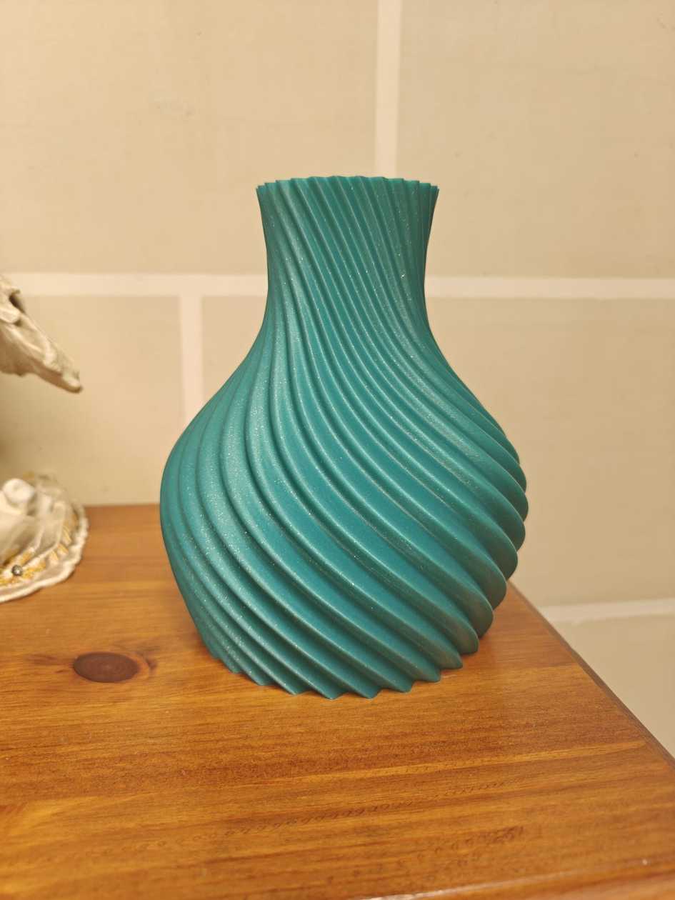 Sylvia Plath - Lady Lazarus Vase - Turquoise Sparkle