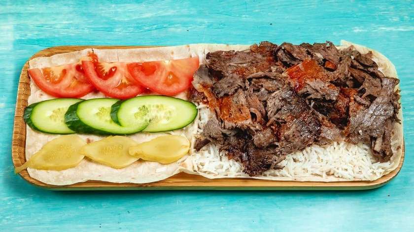 Meat Doner over Rice + Cola