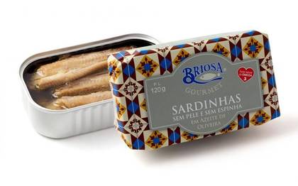 Sardinhas S/Pele e S/Espinha em Azeite de Oliveira Briosa 120gr