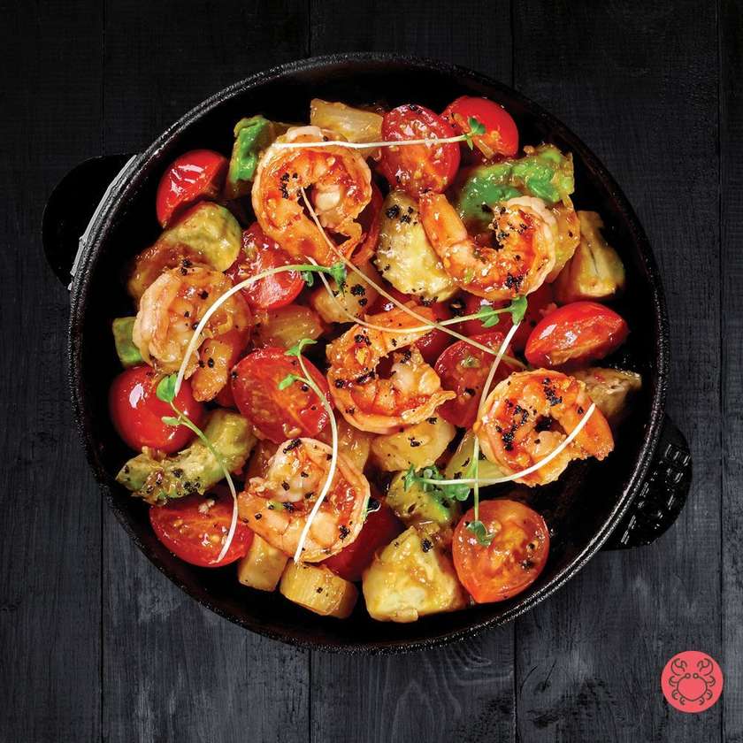 Shrimp with cherry tomatoes and avocado (300g)