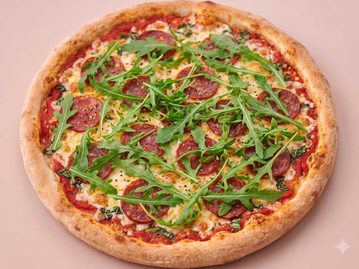 PIZZA CHORIZO E RUCOLA