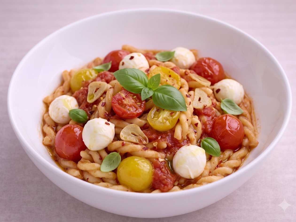 GEMELLI POMODORO E MOZZARELLA