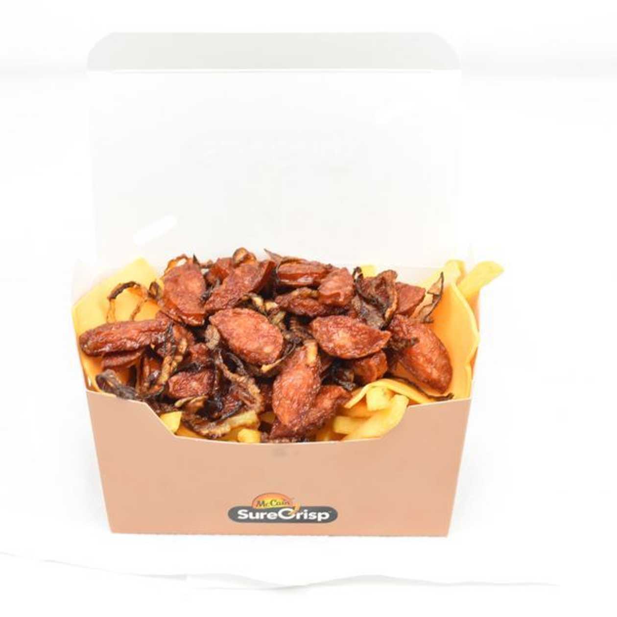 French Fries with Sausage and Cheese