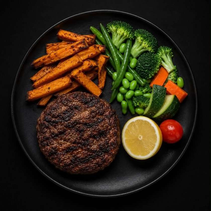 H1c. Black Angus Beetroot Burger