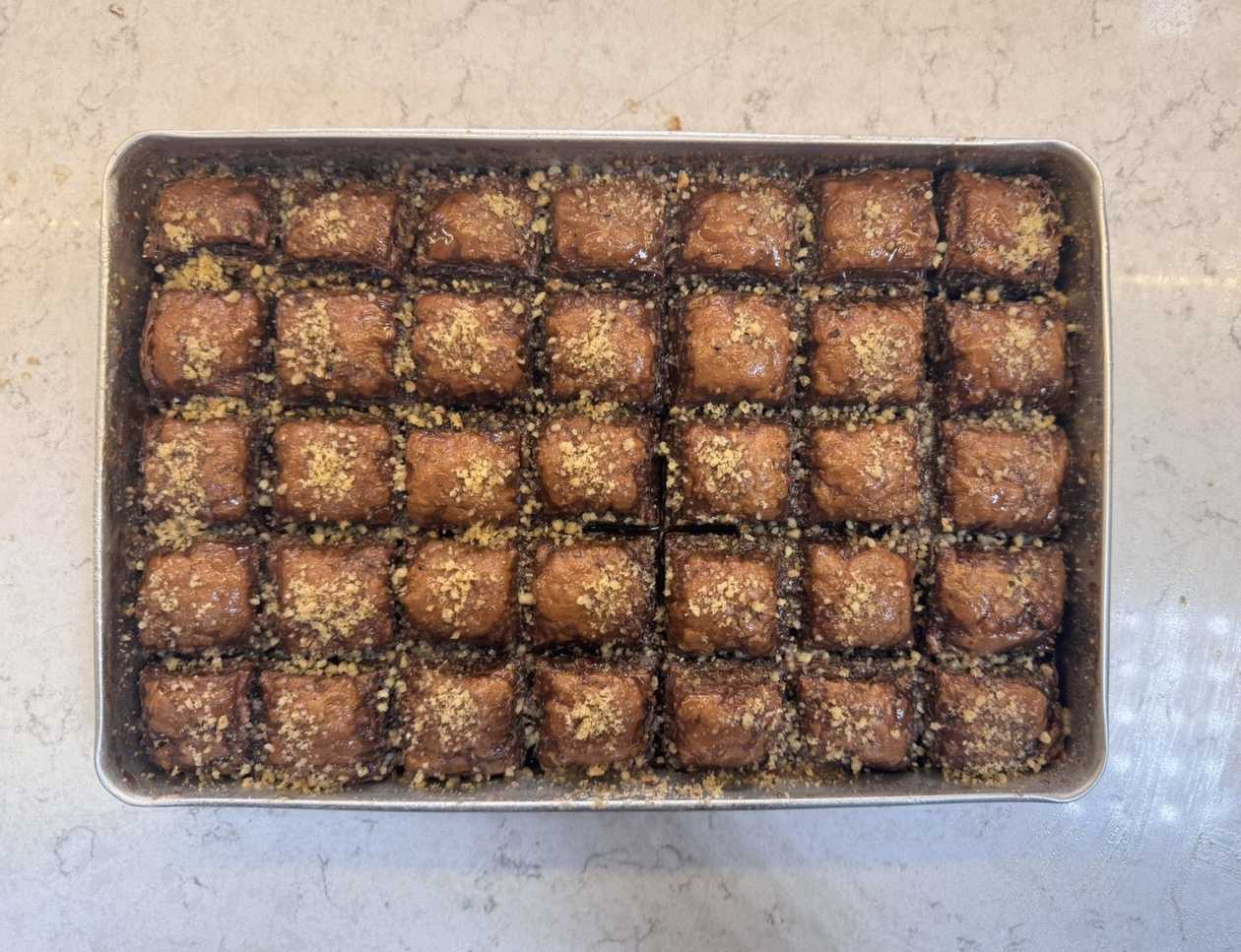 Chocolate Walnut Baklava TRAY