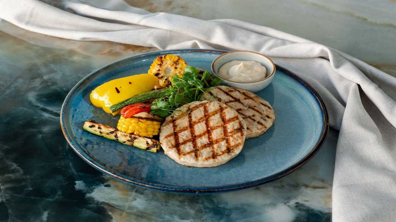 Grilled chicken patties