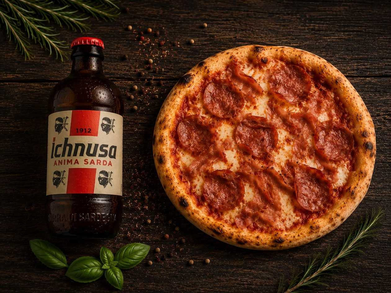 Pizza Carnivora + Ichnusa 0.66l