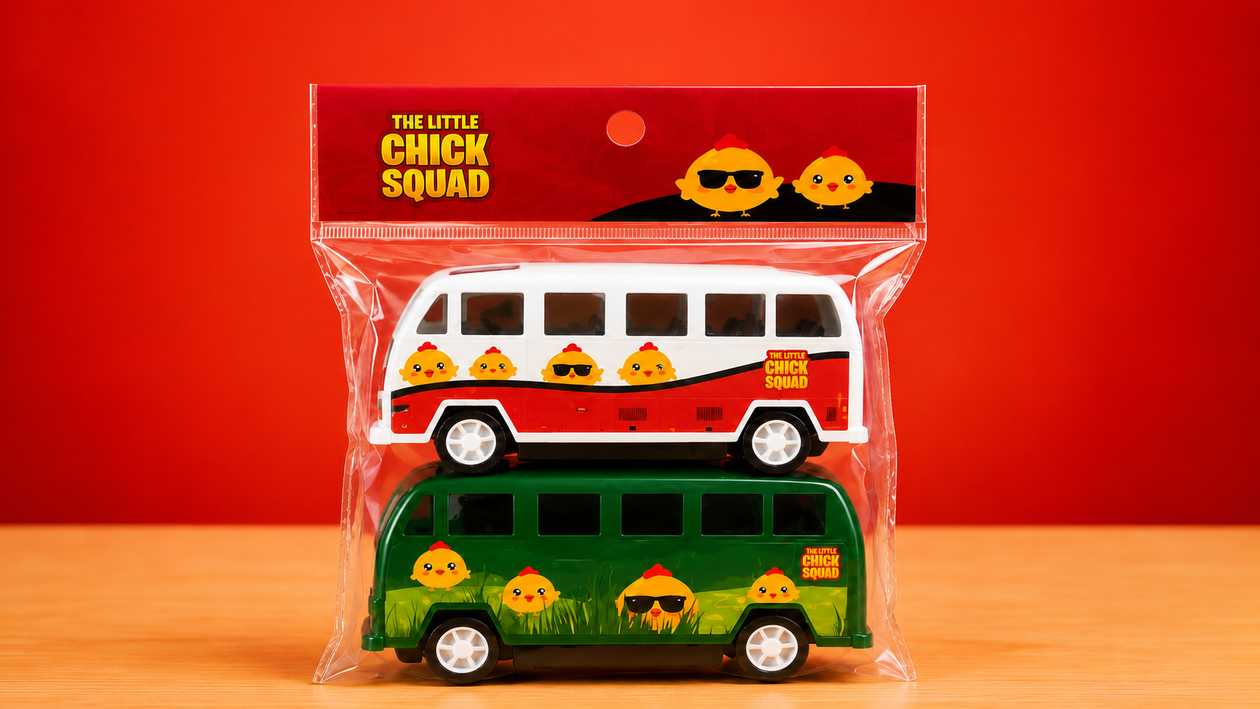 The Little Chick Squad Bus Toy Set