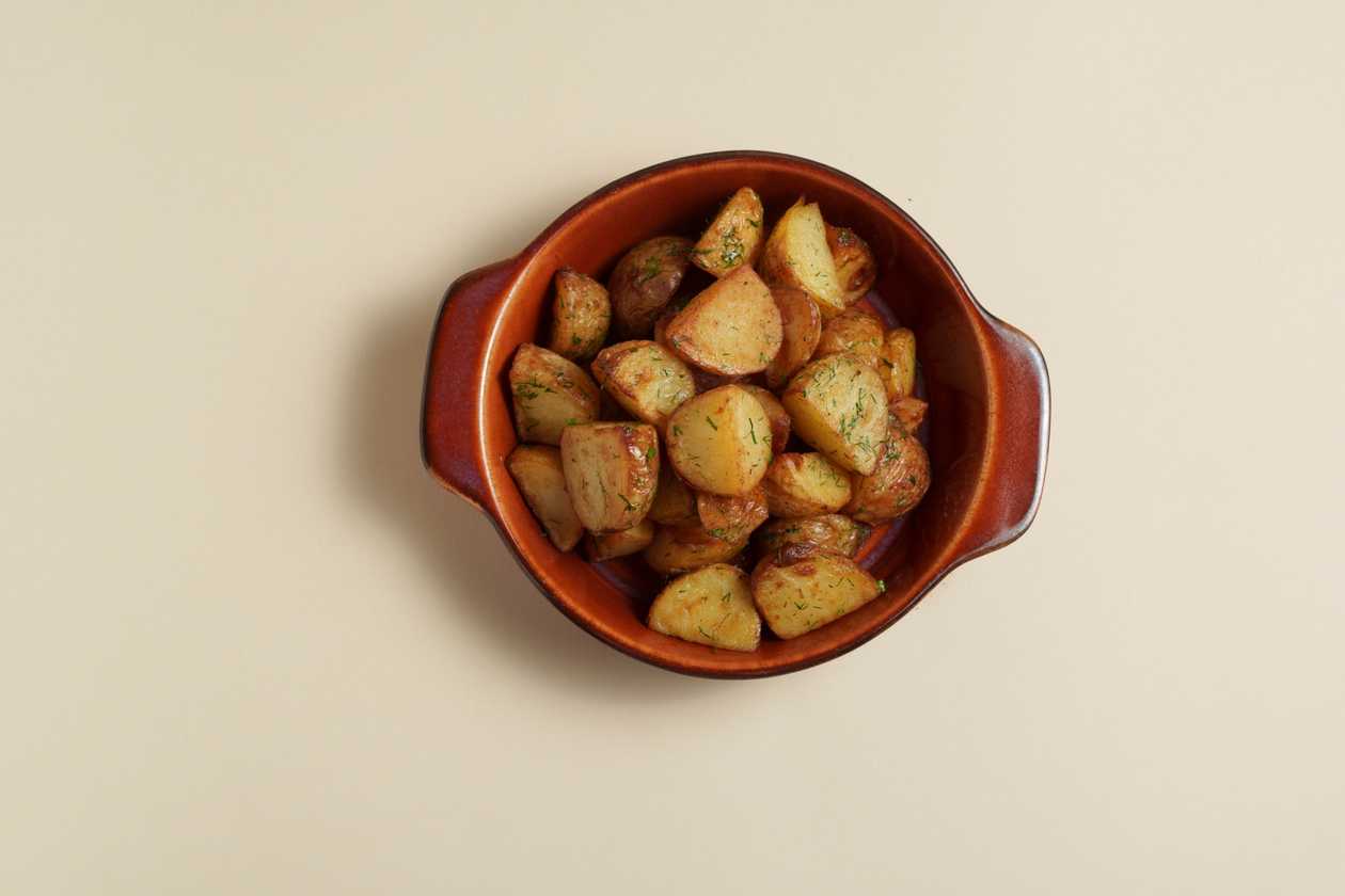 Fried  potato With Tkemali
