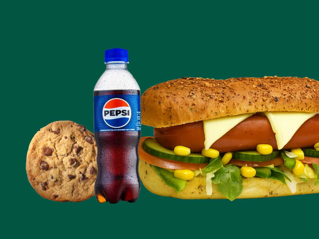 Spicy Subdog 6-Inch + 330ml Pepsi Drink+ Chocolate Chip Cookie