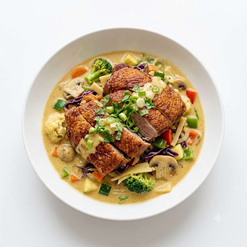 Chrumkavá kačica s curry