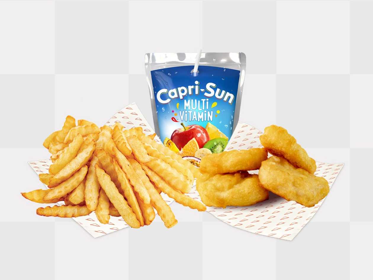 Hut Kids Menu with snack