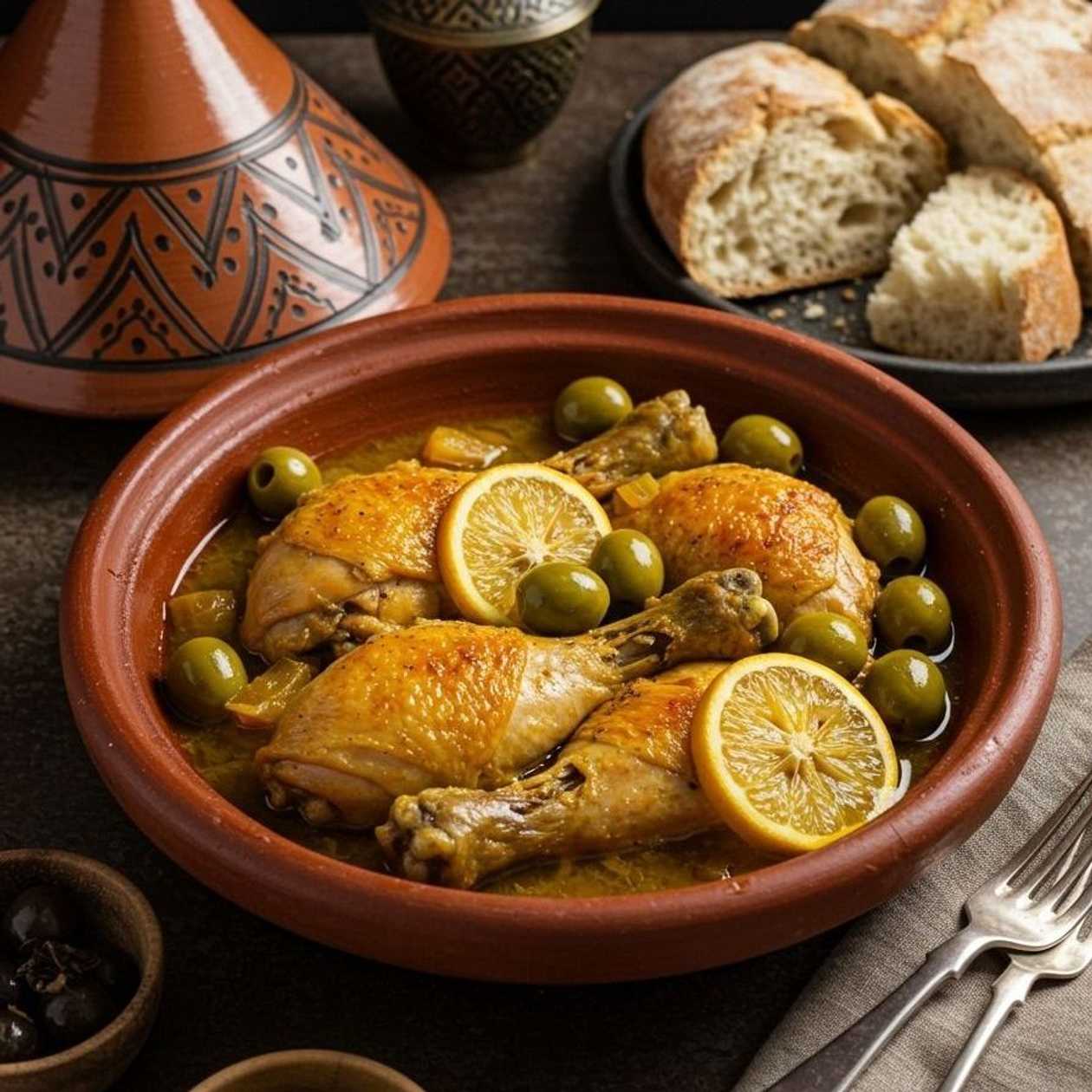Chicken Tagine with Olives and Lemon