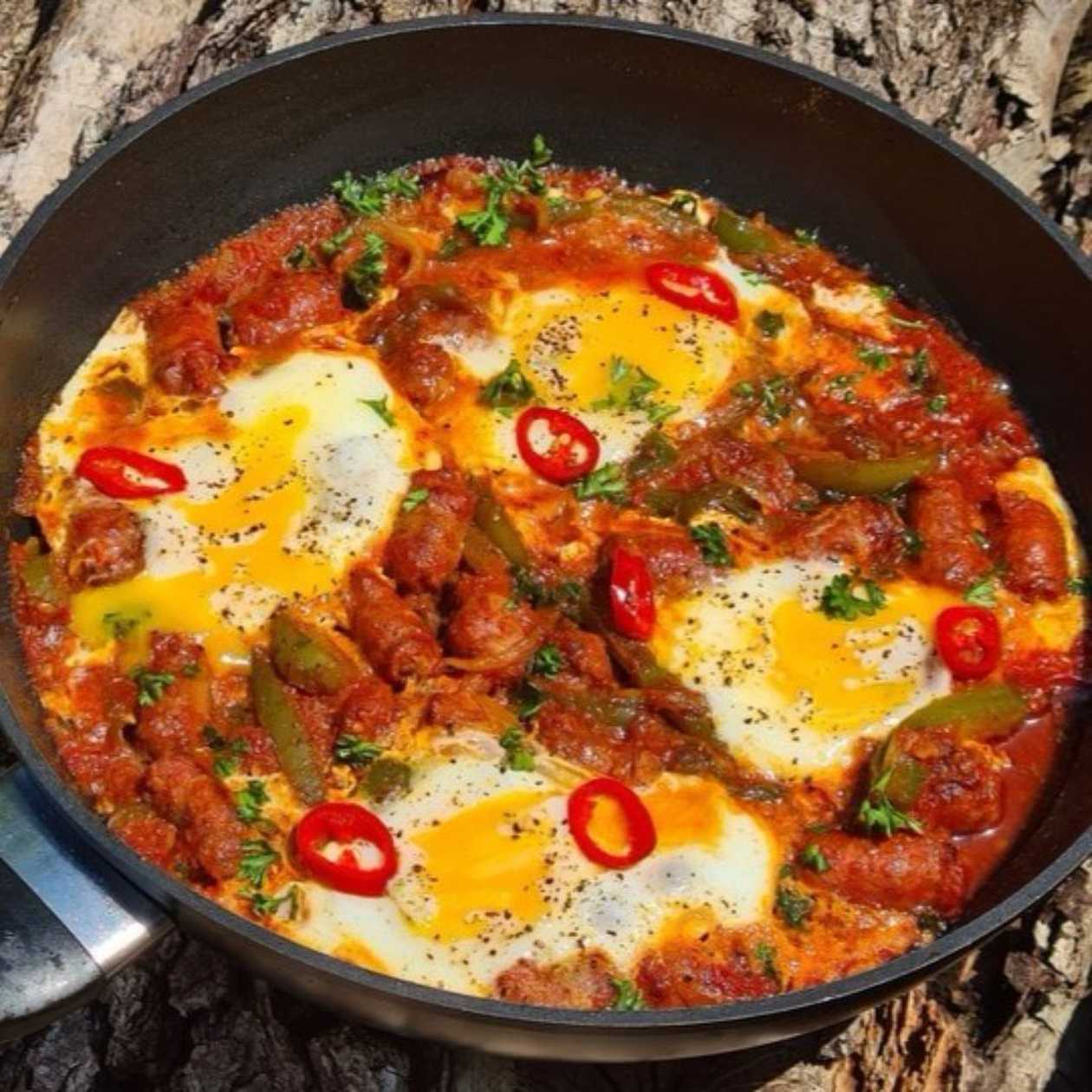 Merguez Tagine with Eggs
