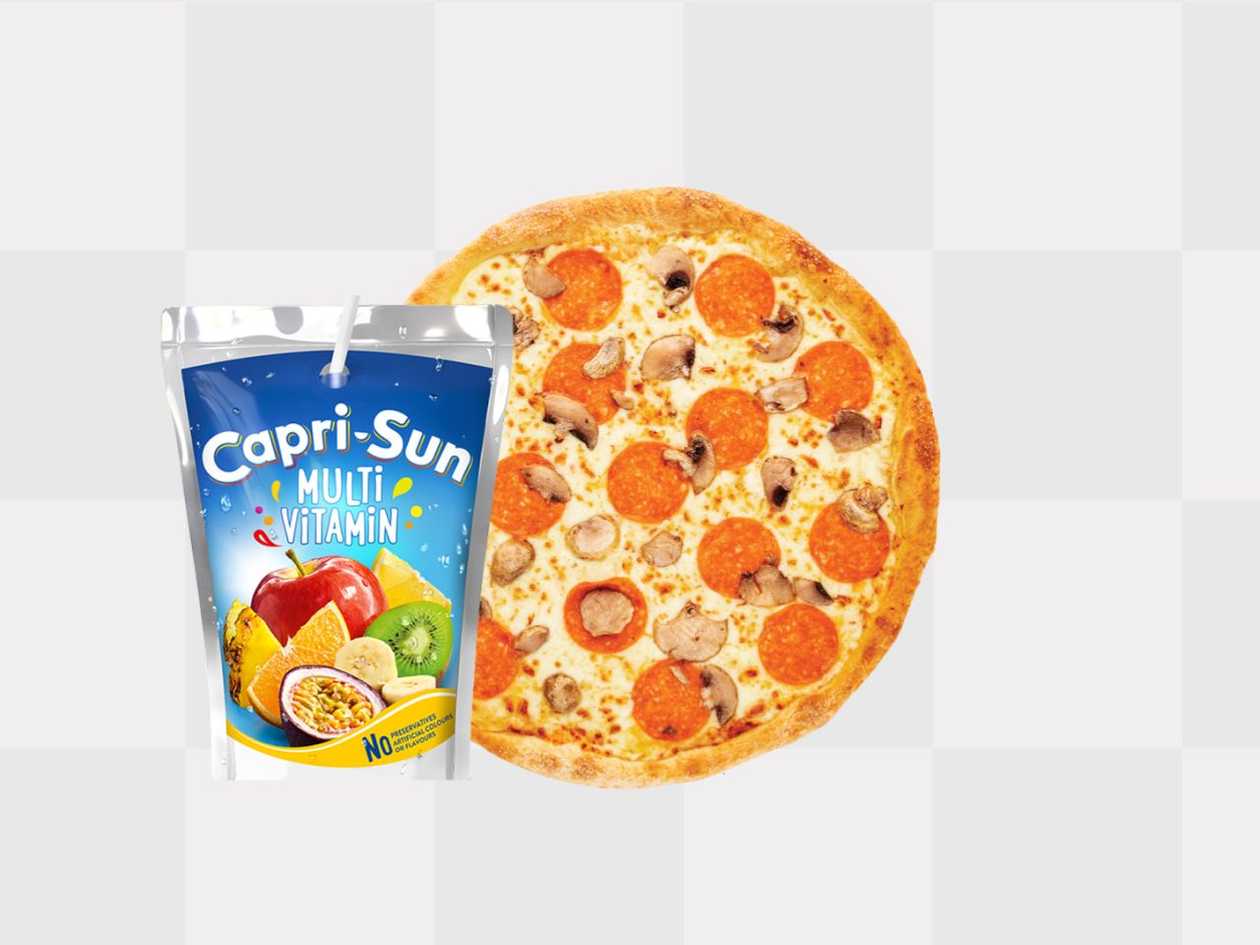 Hut Kids Menu with Pizza