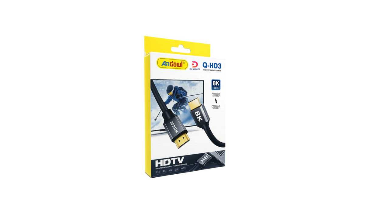 #298-1#Andowl®Q-HD3 HDMI 2.1 8K HDR Cable, 3 m – Black