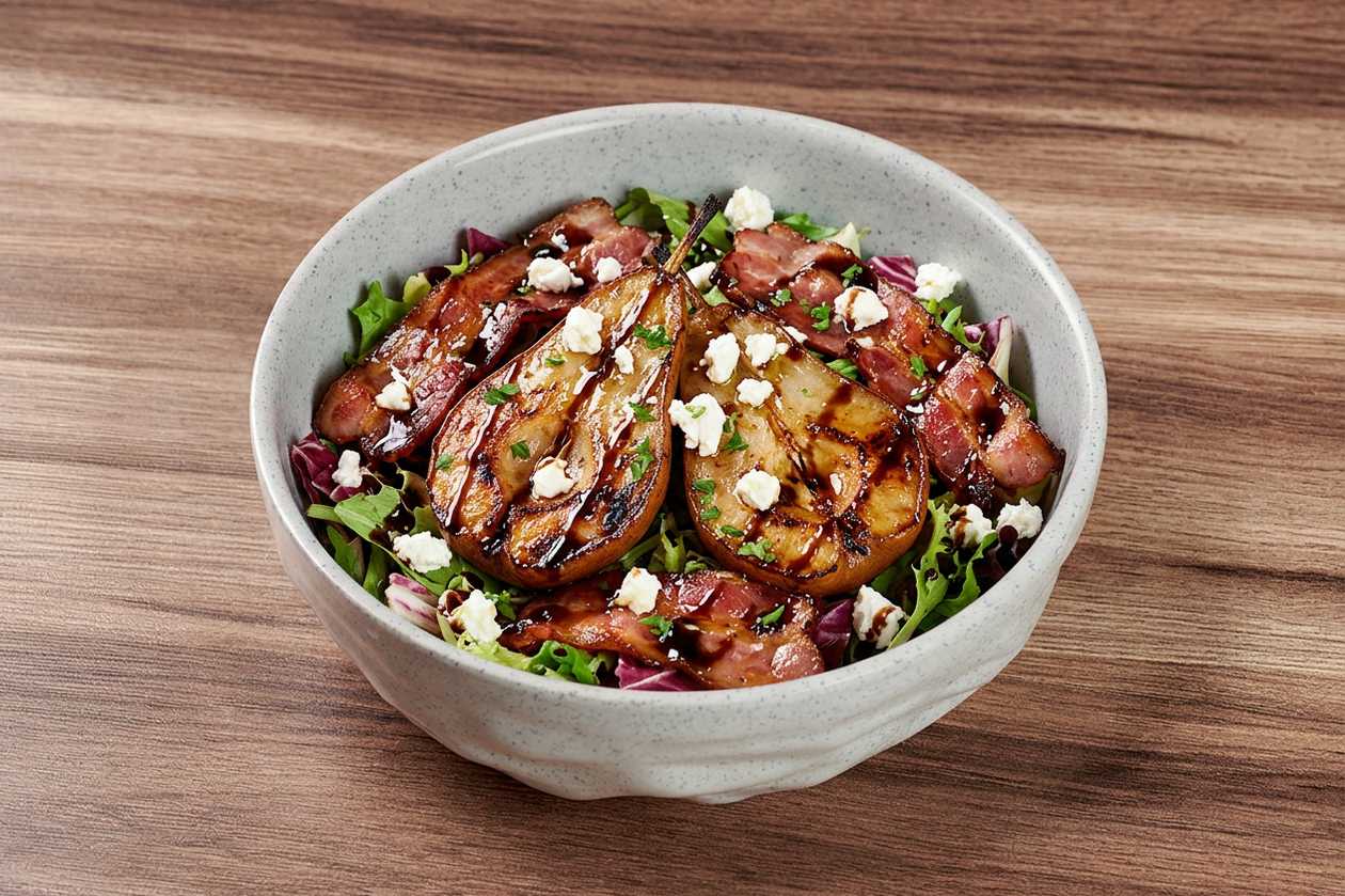 Salad with Pear and Bacon