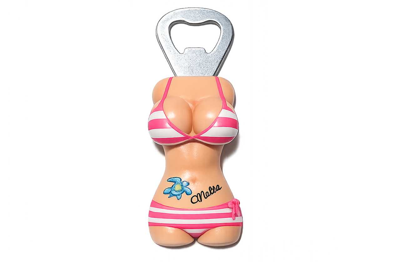 Pink Bikini Magnet Bottle Opener