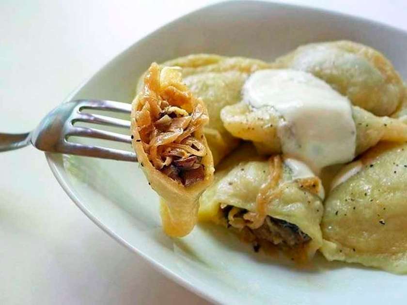 Varenyky with Cabbage and Porcini Mushrooms