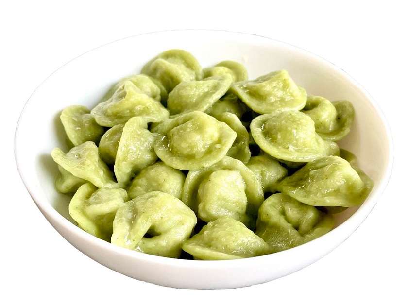 Cossack dumplings with spinach and pork