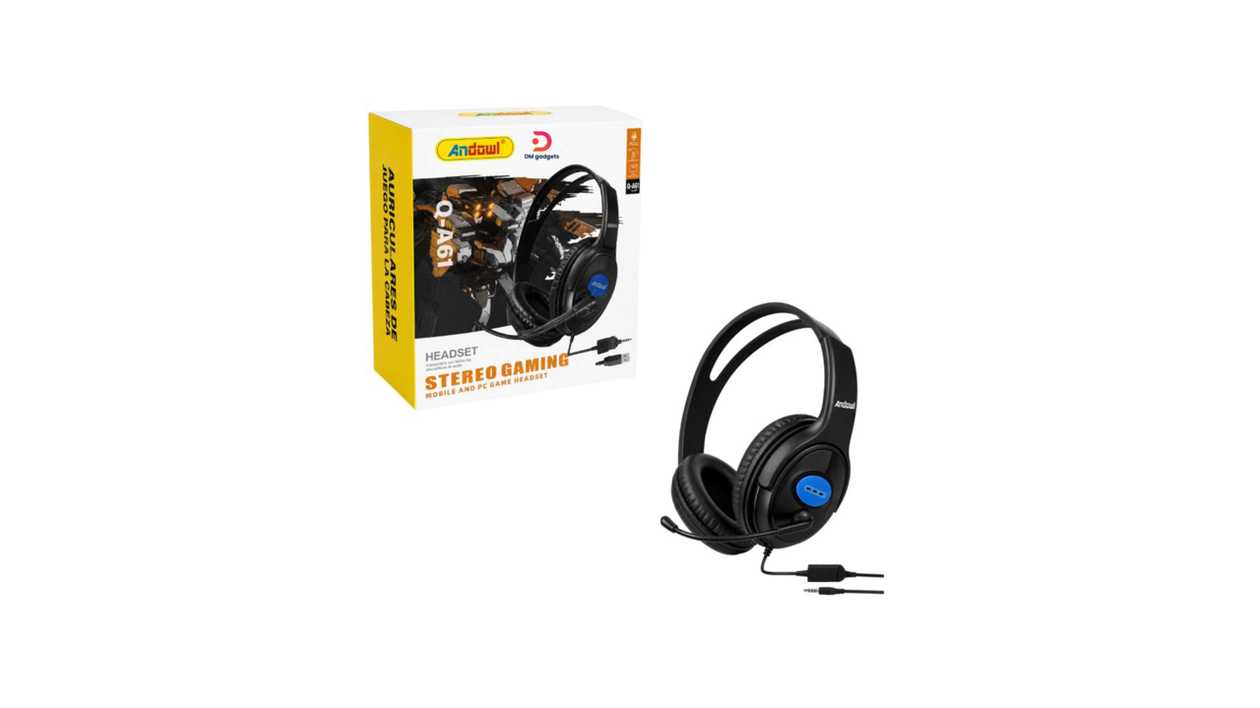 #558C#Andowl®Q-A61 Stereo Gaming Headset with Microphone for PC and Mobile