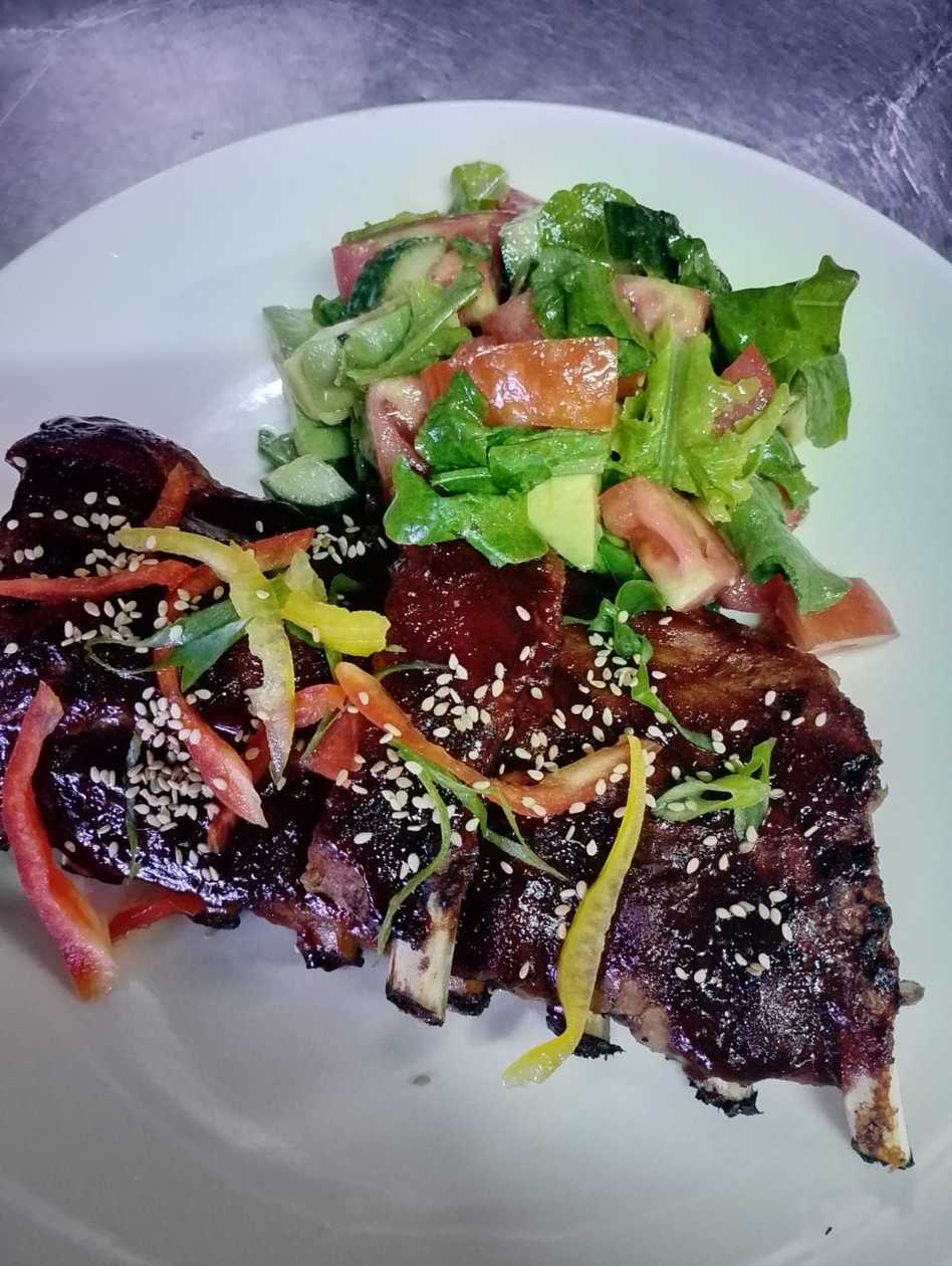 BBQ Pork Ribs With Kachumbari